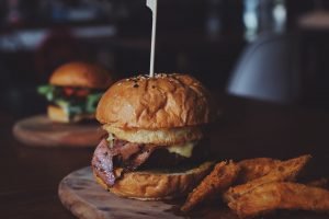 Triple Mixed Burger With Fries